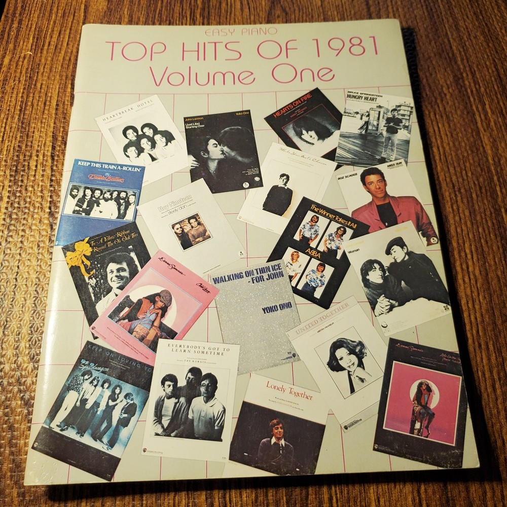Top Hits of 1981 Volume One Vocal Selections Easy Piano Warner Bros