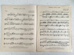 Lot 5 Vtg Violin Piano Sheet Music Duets Indian Love Call Chopin Cello Iris Eyes