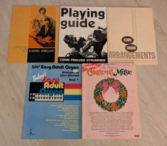 Conn Organ Vintage Lot 5 Books Guide Arrangements Brimhall Christmas Music