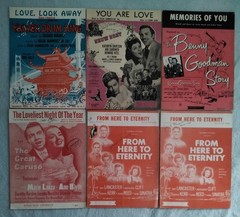 Vintage Sheet Music 36 pc Mixed Lot 1950s 1960s 1970s Movie Themes Popular Songs