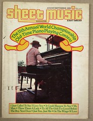 SHEET MUSIC MAGAZINE: PIANO CONTEST & MORE, AUG/SEPT 1985, 56 Pages Easy Organ