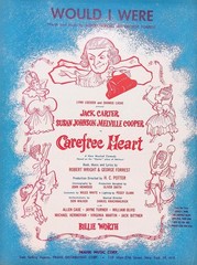 Would I Were Sheet Music Carefree Heart 1957 Failed Musical Robert Wright Flop