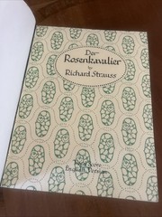 Der Rosenkavalier by Strauss Vocal Score English/ German HC VG++