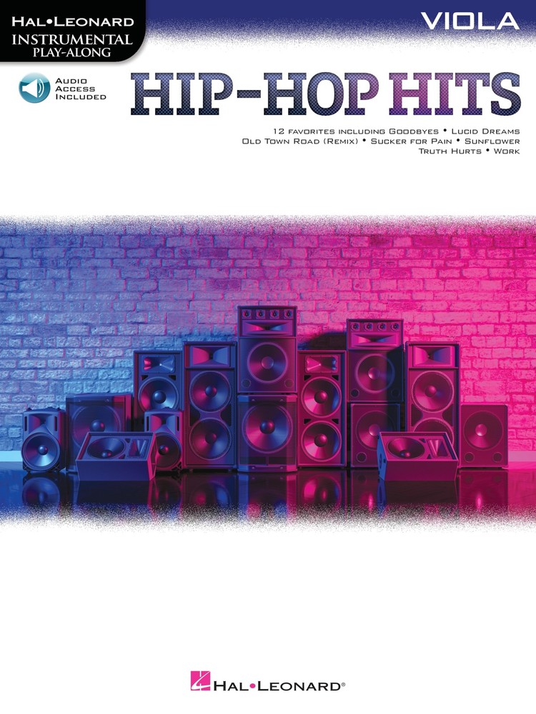 Hip-Hop Hits for Viola Solo Sheet Music 12 Songs Play-Along Book Online Audio