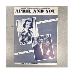 United Music Corporation April And You Easy Listening Piano Sheet Music