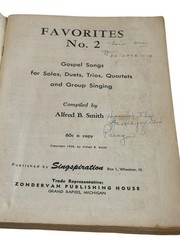 VTG Favorites No 2 Gospel Songs Alfred B Smith Singspiration 1946