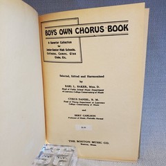 Vintage 1927 Boys Own Chorus Book Boston Music Co Hardcover Choral Sheet Music