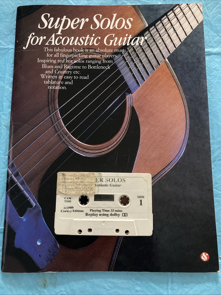 Super Solos For Acoustic Guitar; Johnny Norris 1989 Conway Editions (Rare Book)
