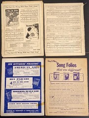 1924 1925 1944 (2) Vintage Lot of 4 Sheet Lyrics Words Music
