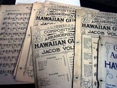 Vintage Sheet Music – Multiple Arrangements for Hawaiian Guitar by Jacob Vollmar