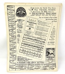 West of the Great Divide Sheet Music 1924 Piano Clean Words Music Poem US Seller