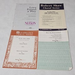 Chorale Sheet Music Lot of 44 Many Religious Some Show Tunes and more