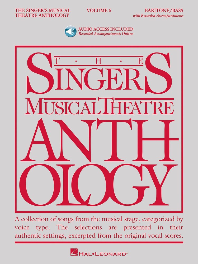 Singer&rsquo;s Musical Theatre Anthology Vol 6 Baritone/Bass Sheet Music Book & Audio
