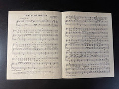 SUPER RARE COVER CRISP Sheet Music Buddy Holly –That’ll Be The Day—3844