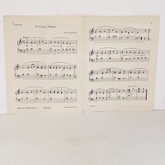 Vintage 1950 Evening Prayer Piano Solo Sheet Music by Anne Robinson