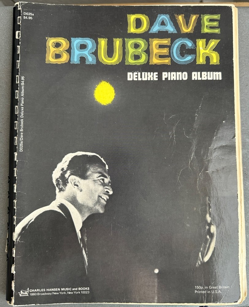 SPIRAL BOUND 1965 Dave Brubeck Deluxe Piano Album music book TAKE FIVE +