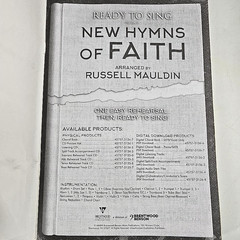 Ready To Sing New Hymns Of Faith Choral Book SATB Songbook Piano Christian Music