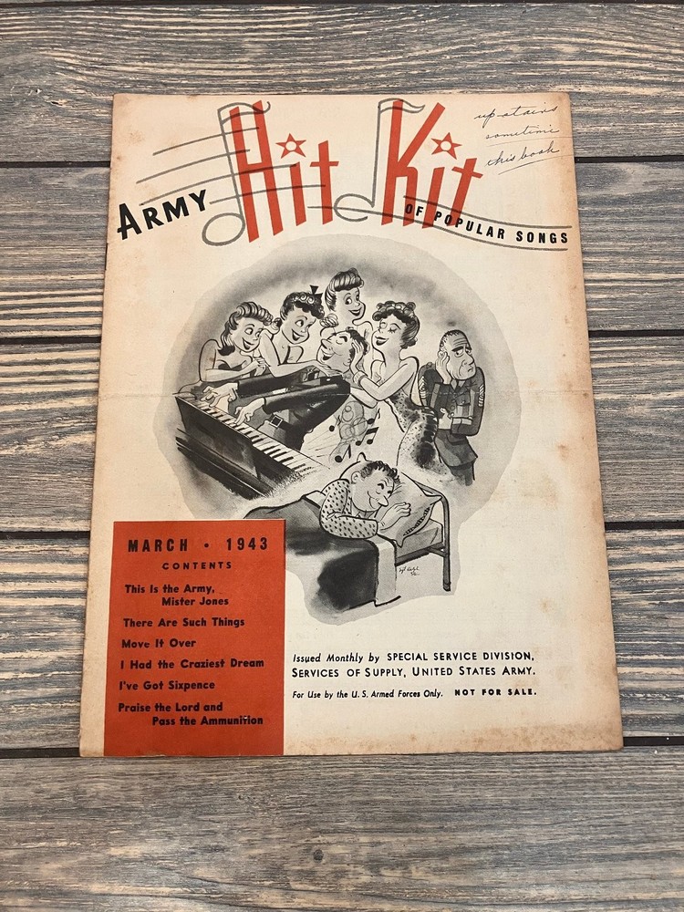 Army Hit Kit Of Popular Songs 1943 Folio P/V/G Irving Berlin