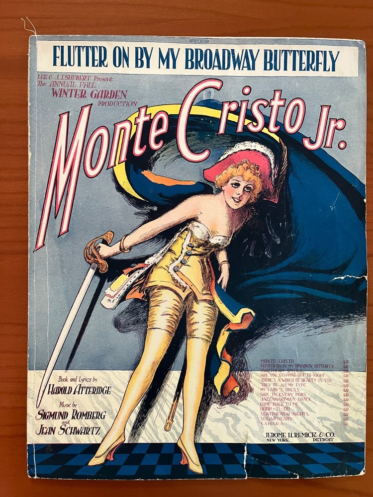 Broadway-themed sheet music collection – 5 different ones