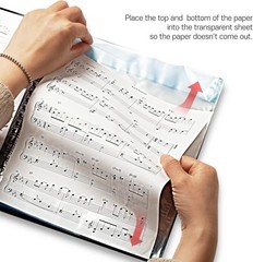 Durable 80-Page Music Folder with Detachable Name Tag – Perfect for Performers