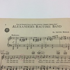 Alexanders Ragtime Band Irving Berlin 20th Century Fox Vintage Sheet Music