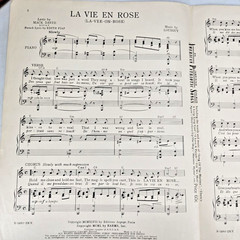 La Vie En Rose Sheet Music Piano Lyrics Chords Louiguy Mack David 1947