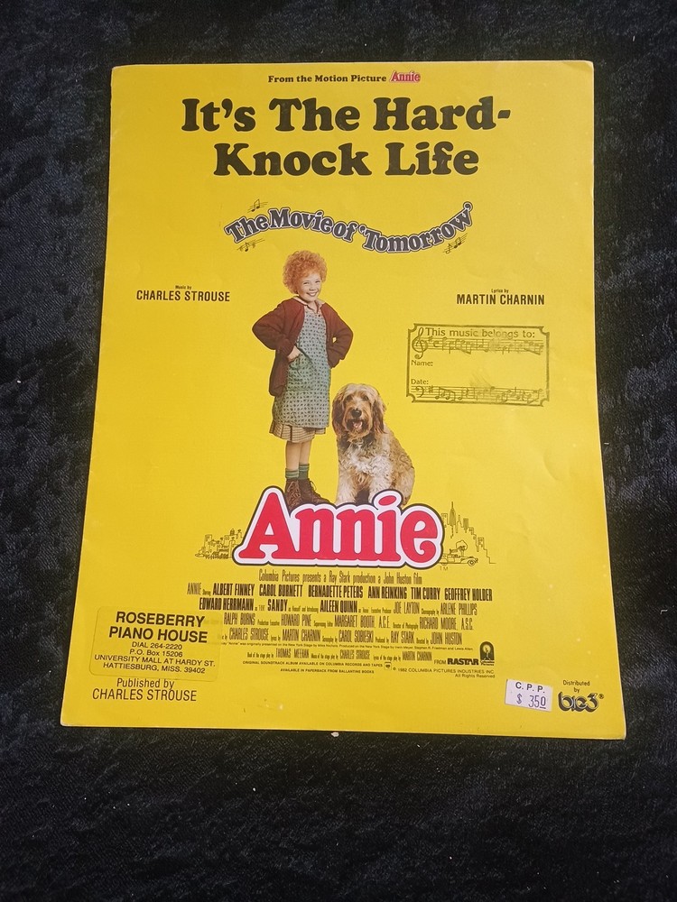 It&rsquo;s The Hard Knock Life from « Annie » Charles Strouse & Martin Charnin (1982)