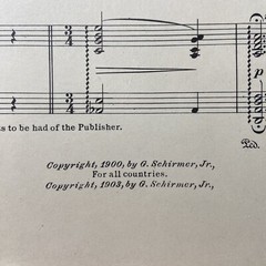 THE ROSARY Piano Violin Cello Sheet Music 1903 Boston Music Co. NEVIN STRUBE