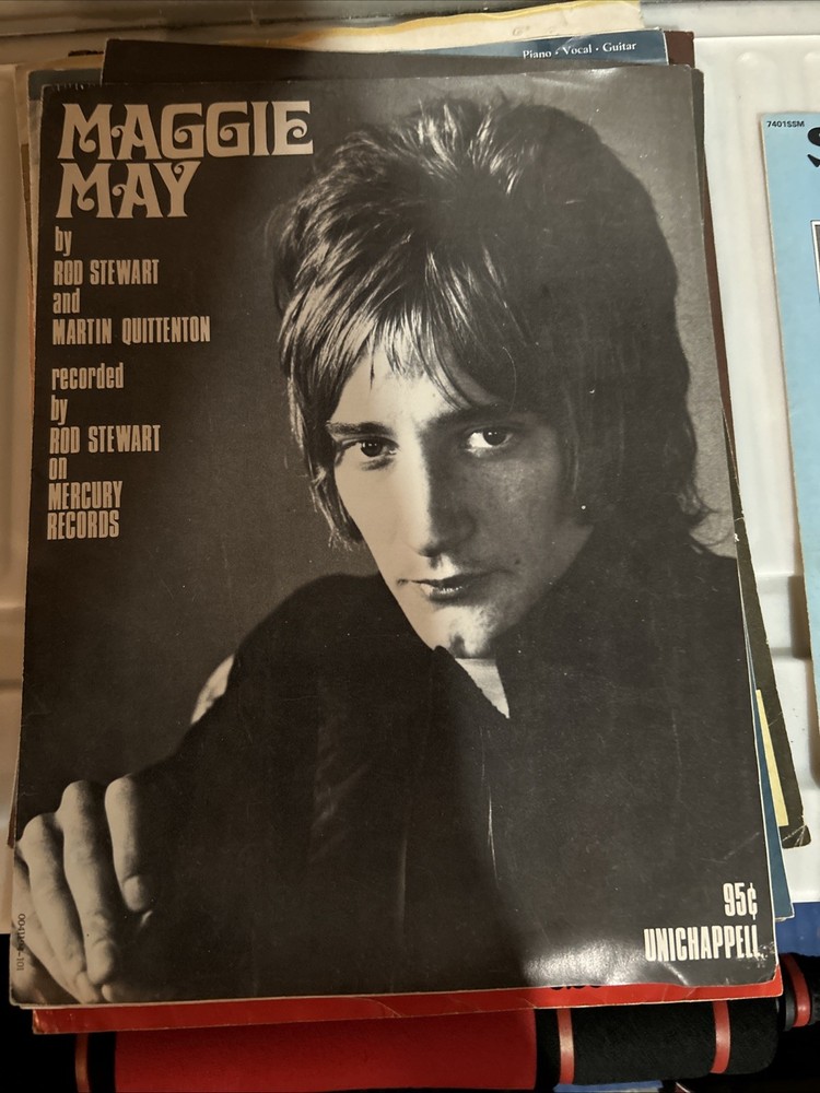 VTG 1971 ROD STEWART Sheet Music MAGGIE MAY Unichappell ROCK Pop VOCAL Faces