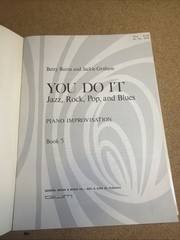 YOU DO IT JAZZ, ROCK, POP, AND BLUES BOOK 5 PIANO IMPROVISATION BURNS GRAHAM VG