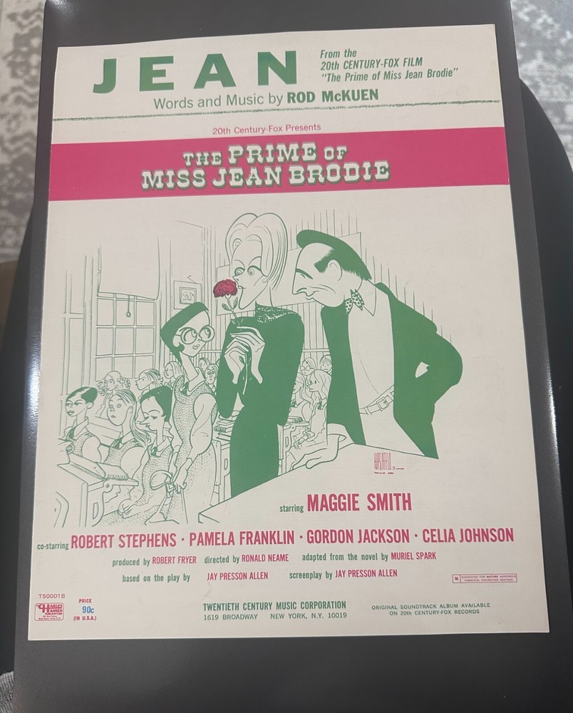 Vintage Music Sheet, Jean, 20th Century Fox Film