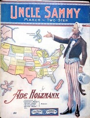 Uncle Sammy Sheet Music Advanced Piano Solo Abe Holzmann March 1904 Patriotic
