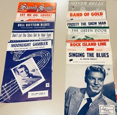 LOT OF 11 SHEET MUSIC SCORES SOME 1950&rsquo;S CLASSIC SONGS PREOWNED VNTG CONDITION