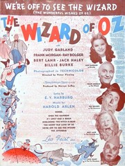 We&rsquo;re Off To See The Wizard Sheet Music Wizard Of Oz Judy Garland 1939 Film