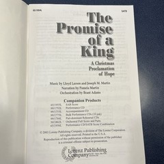Lot of 21 Choral Music Books “The Promise Of A King” Christmas Cantata + CD
