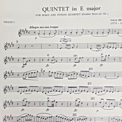 Anton Reicha Quintet in E Op 106 Horn String Quartet Music Score Parts Vintage