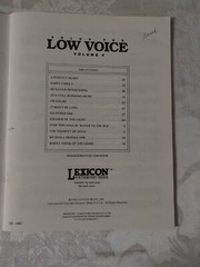 Solo for Low Voice Volume 4 Vocal Solos with Accompaniment from Lexicon 1982 VTG