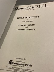 Grand Hotel Musical Sheet Music Song Book Piano Guitar Vocal Wright & Forrest