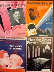 LOT OF 20 PIECES VINTAGE SHEET MUSIC PIANO-VOICE 1930s BEAUTIFUL ARTWORK #ABCD2