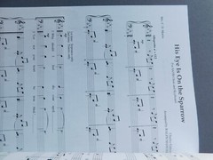 His Eye Is On The Sparrow – 2001 sheet music – SATB Choir & Keyboard – R Manuel