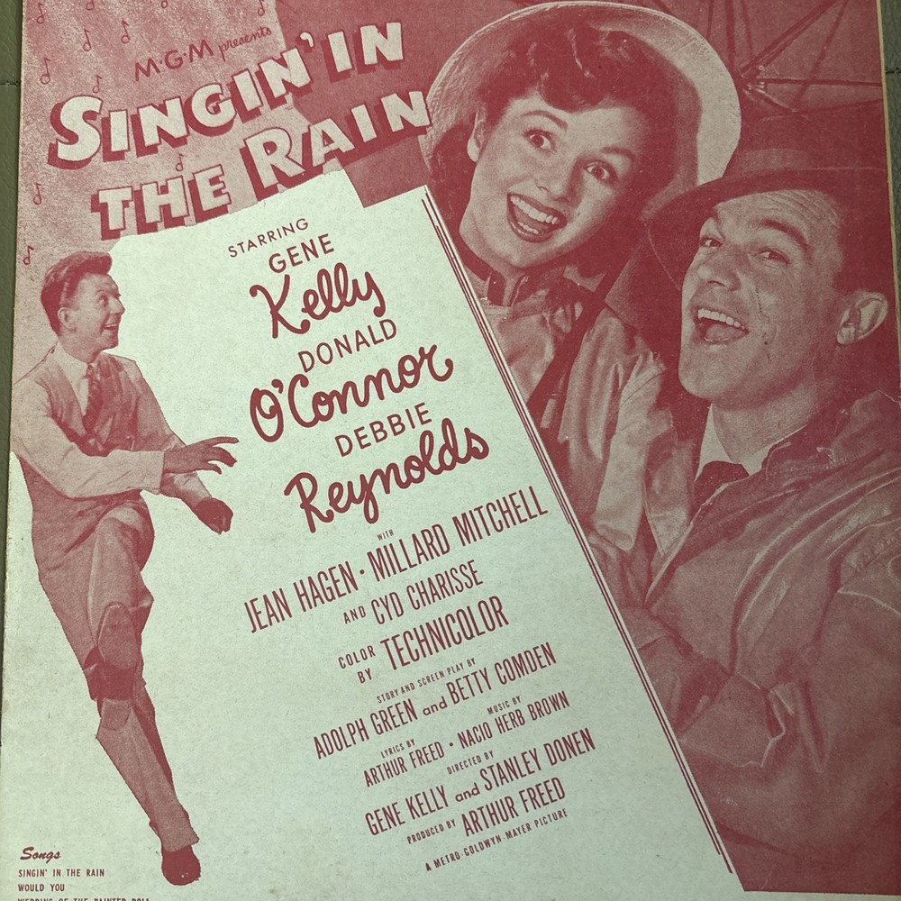 Vintage Sheet Music 1929 Wedding Of Painted Doll Singing In the Rain MGM Freed