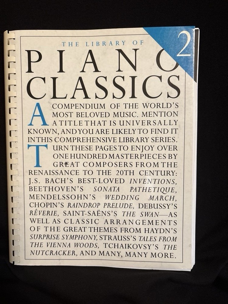 AMSCO The Library of Piano Classics 2 Songbook for Piano Solo Classical Int