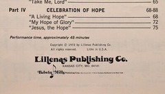 Choral Music « A Celebration of Hope » Songbook Johnson and Skillings Lillenas Pub