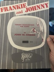 D 1957 Piano Novelty sheet music FRANKIE AND JOHNNY by John Schaum