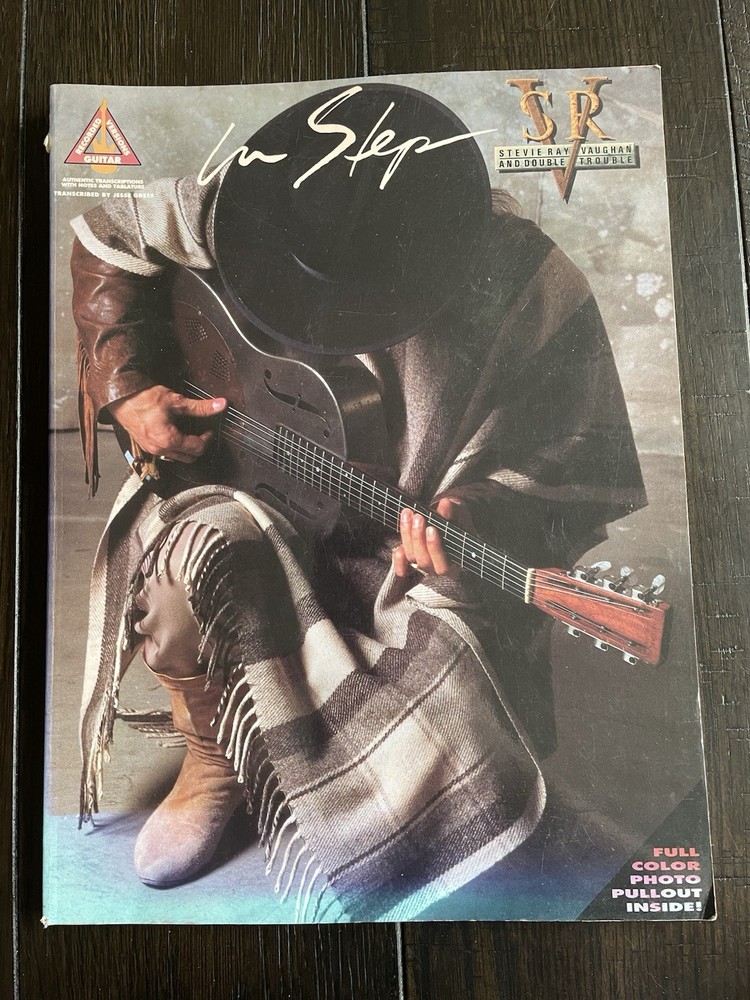 Stevie Ray Vaughan In Step Guitar Tab Book Tablature w Full Color Photo Poster