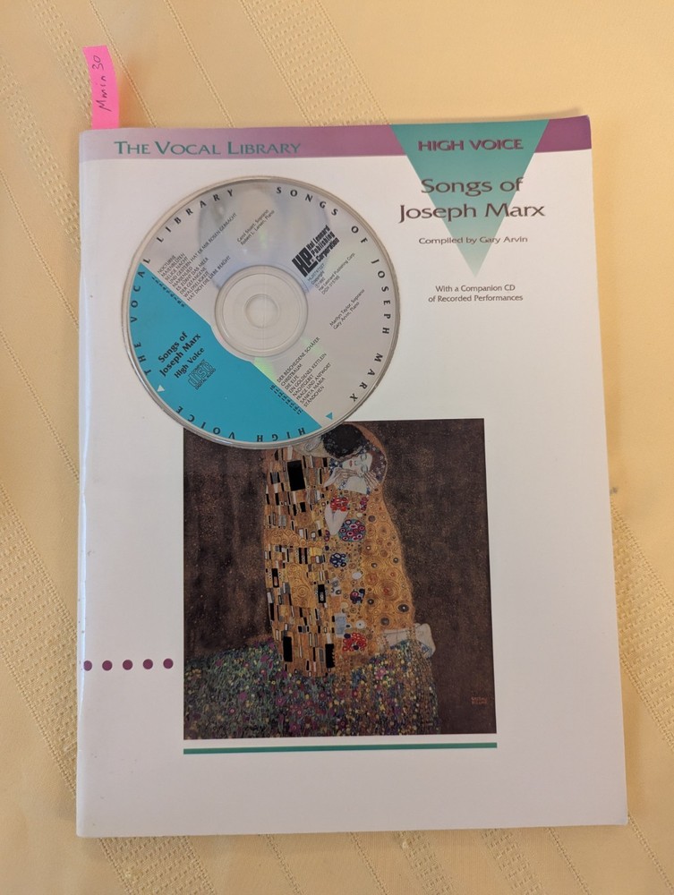 Songs of Joseph Marx – High Voice (The Vocal Library) with Companion CD music