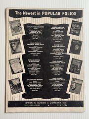Vintage 1947- Bing Crosby&rsquo;s Hits of The Day – Popular Song Folio Book (32 Pages)