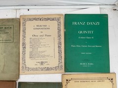 Lot of 8 Vintage Oboe Clarinet Sheet Music Danzi Bleuzet Bach Ensemble Books