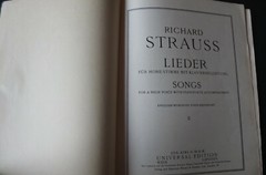 RICHARD STRAUSS LIEDER ALBUM HIGH VOICE SHEET MUSIC BOOK II (1954) AUSTRIA