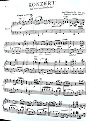 Stamitz Concerto in D Major Opus 1 for Viola and Piano